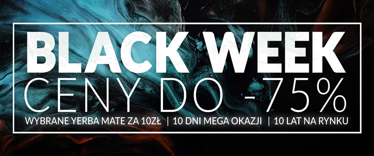 Black Week rozpoczął się na dobre, a wraz z nim dziesiątki okazji cenowych. Kup yerba mate taniej!