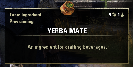 Yerba mate w The Elder Scrolls Online
