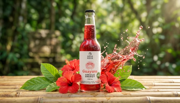 Guayusa Pachamama Cold Brew Hibiscus Energy – napój guayusa z hibiskusem w butelce