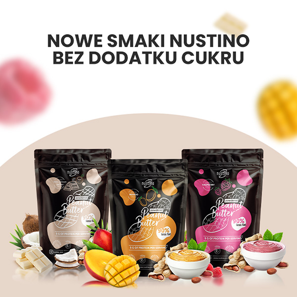 Masło orzechowe w proszku Nustino – nowe smaki