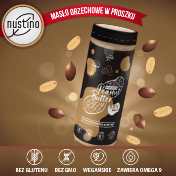 Masło orzechowe w proszku Nustino. Smakowita fit alternatywa dostępna w naszym sklepie!