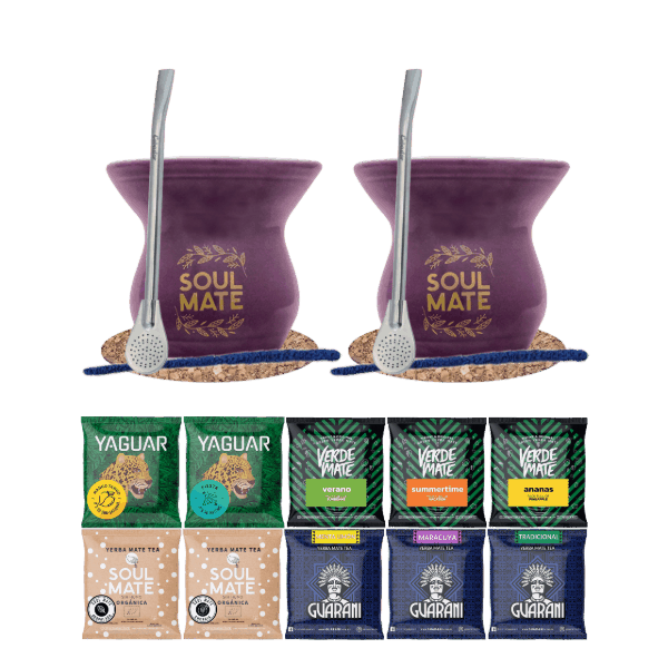 Zestaw Yerba Mate 500g Guarani 10x50g Tykwa Bombilla