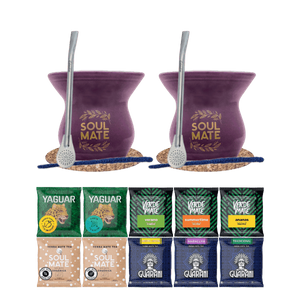 Zestaw Yerba Mate 500g Guarani 10x50g Tykwa Bombilla