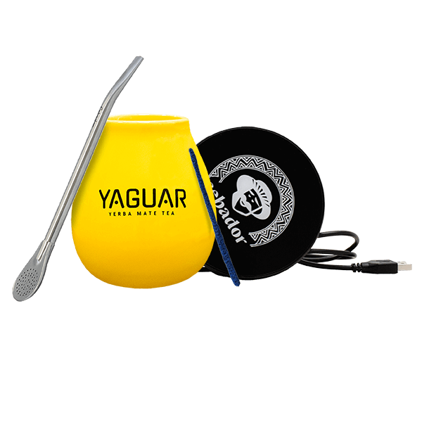 Zestaw Akcesoriów do Yerba Mate: podgrzewacz USB + Matero + Bombilla