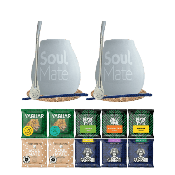 Duży zestaw yerba mate dla Dwojga 10x50g 500g Akcesoria