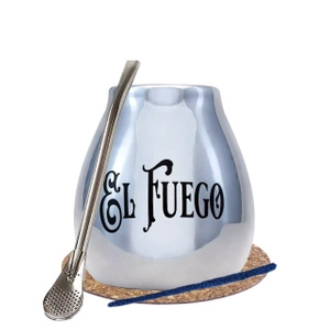 Yerba Mate BIG tykwa srebrna bombilla El Fuego