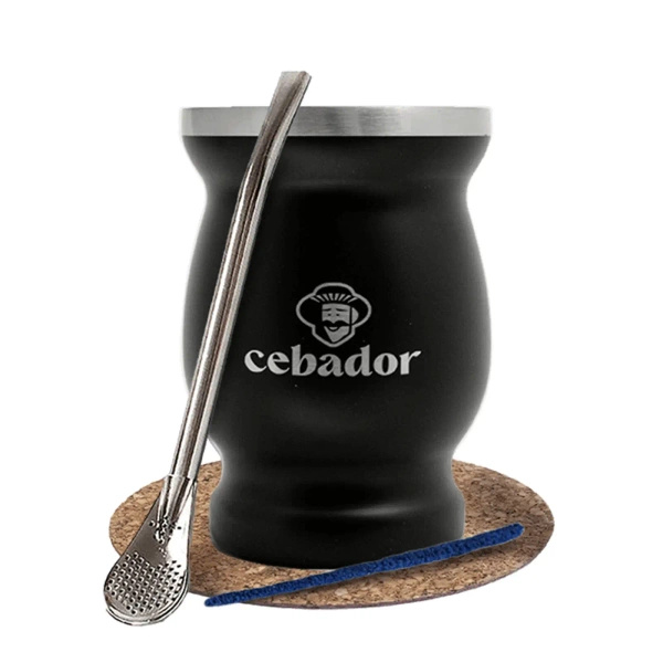 Zestaw akcesoriów do yerba mate: matero termiczne TermoMate + bombilla