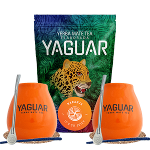 Zestaw Startowy dla dwojga Yerba Mate Yaguar Naranja 500g