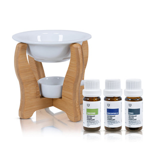 Zestaw do aromaterapii: naturalne olejki eteryczne + kominek
