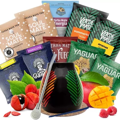 Zestaw startowy Yerba Mate Tykwa Bombilla 10x50g