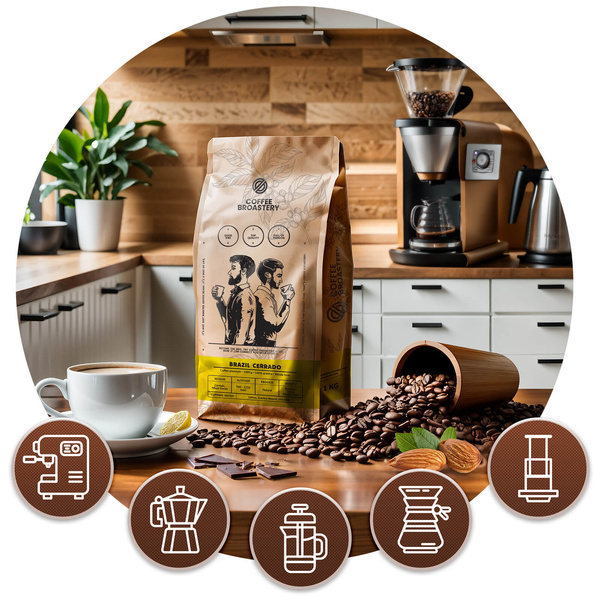Zestaw kawa Coffee Broastery Brazil Cerrado + Brazil Guaxupe 2x1kg (2kg)