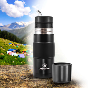 Yerbomos X ALL IN ONE - 450 ml - Matero, termos i bombilla w jednym (czarny)