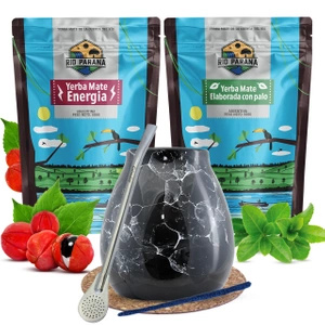 Zestaw Yerba Mate Rio Parana 2x500g 1kg Matero + Bombilla
