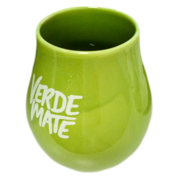 (II. kategoria) Tykwa Ceramiczna zielona z logo Verde Mate - 350ml