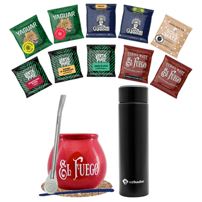 Zestaw startowy Yerba Mate 500g (10x50g) Termos