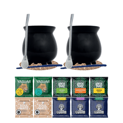 Zestaw Yerba Mate Green Matero bombilla DLA DWOJGA Caldero