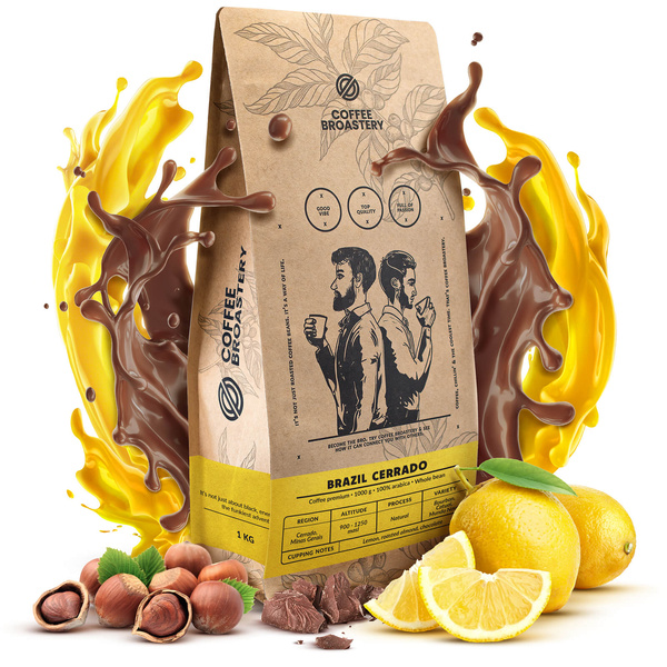 Zestaw prezentowy Coffee Broastery: kawa Brazil Cerrado + krówki + kubek
