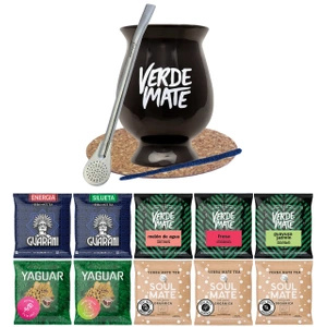 ZESTAW STARTOWY BOMBILLA MATERO + Yerba Verde Mate Green