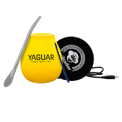 Zestaw Akcesoriów do Yerba Mate: podgrzewacz USB + Matero + Bombilla