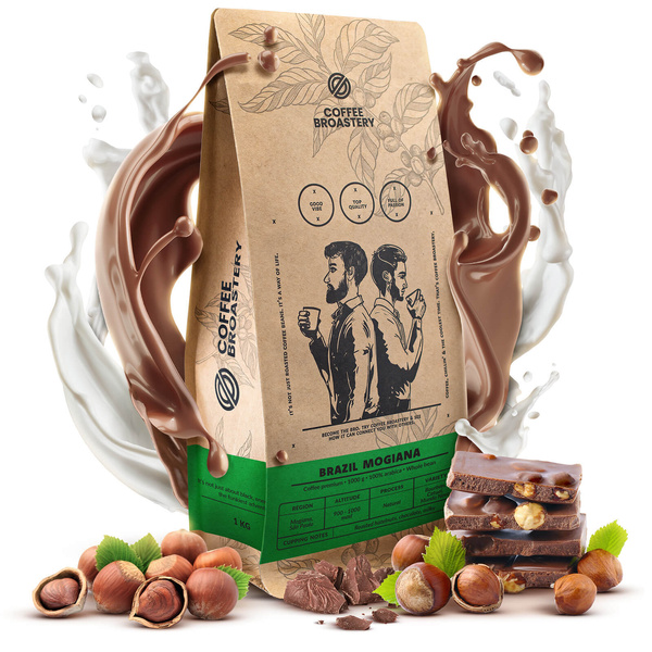 Zestaw prezentowy Coffee Broastery: kawa Brazil Mogiana + krówki + kubek