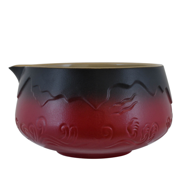 Matchawan – Ceramiczna miseczka do matchy z dzióbkiem – Mountain (czerwona)