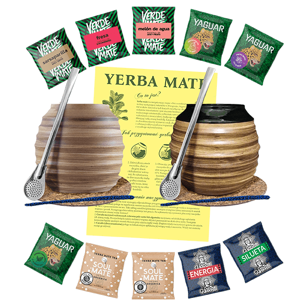 ZESTAW dla Dwojga Yerba Mate tykwa miodowa + próbki 10x50g