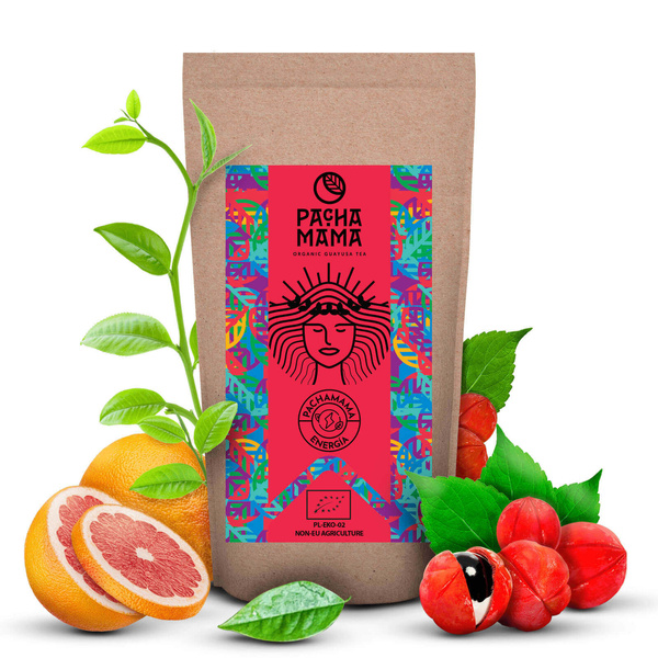 Zestaw Guayusa Pachamama Energia 100g akcesoria