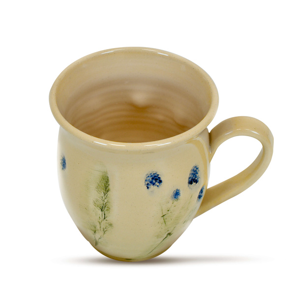 Kubek Ceramiczny Flora Blue 350 ml – seria Crater