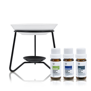 Zestaw do aromaterapii: naturalne olejki eteryczne + kominek