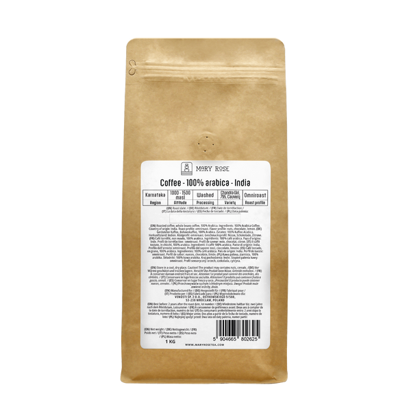 Mary Rose - Kawa ziarnista India Karnataka premium 1 kg