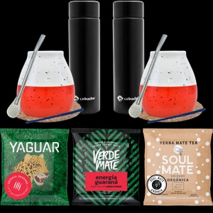 Zestaw na start Yerba Mate dla pary Termos 3x50g