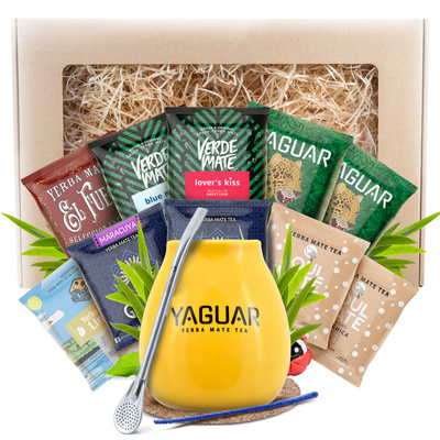 Zestaw Yerba Mate Prezentowy 10x50g 500g Matero + Bombilla