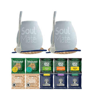 Duży zestaw yerba mate dla Dwojga 10x50g 500g Akcesoria