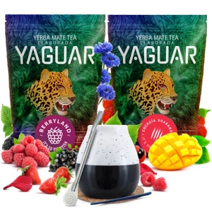 Zestaw yerba mate 2x500g Yaguar + tykwa Caballo