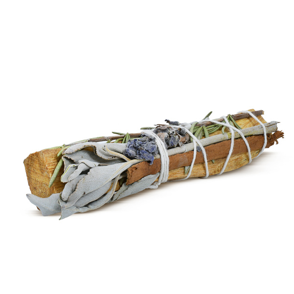 Biała szałwia z Palo Santo, rozmarynem, cynamonem i lawendą – Kadzidło 20-30 g (rolka)