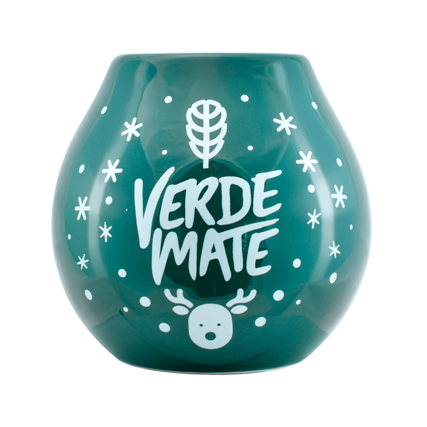 Tykwa Ceramiczna z logo Verde Mate - Winter Time 350 ml
