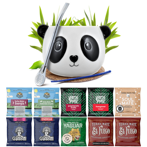 Zestaw próbek Yerba Mate 10x50g 500g + akcesoria
