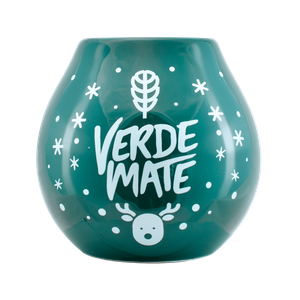 Tykwa Ceramiczna z logo Verde Mate - Winter Time 350 ml