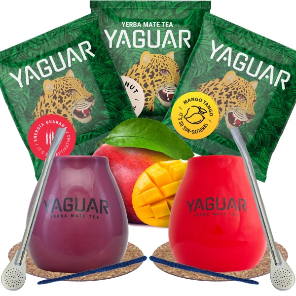 Yerba Mate Zestaw dla pary Yaguar Owocowy