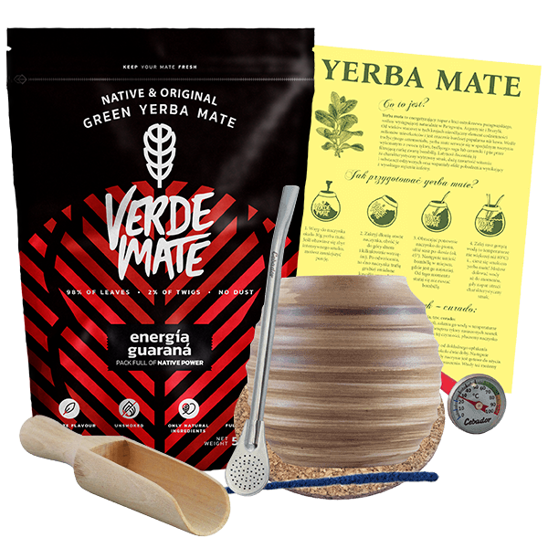 Zestaw Yerba Verde Mate Energia Guarana 500g