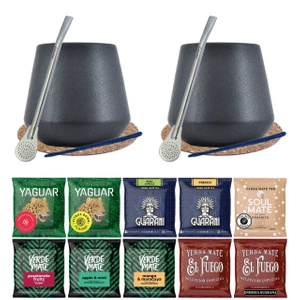 Zestaw Yerba Mate dla Dwojga 10 x 50g 500g tykwa
