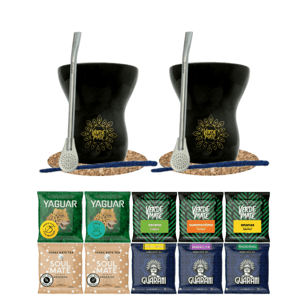 Zestaw Yerba Mate Green Bombilla Matero dla dwojga
