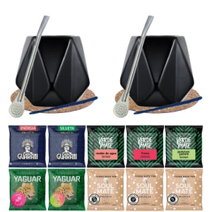 Zestaw dla Dwojga Bombilla 10x50g Tykwa Yerba Mate
