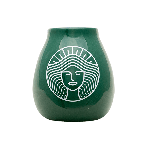 Tykwa Ceramiczna zielona z logo Pachamama - 350 ml