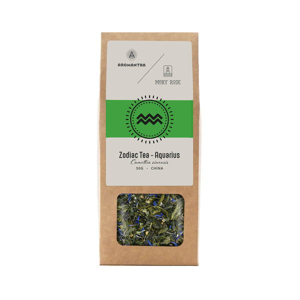 Aromantra x Mary Rose – Herbata zodiakalna – Wodnik (zielona) 50 g