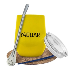 Zestaw akcesoriów do yerba mate: matero termiczne TermoLid + bombilla