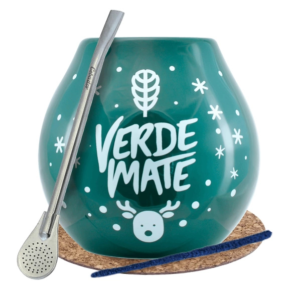 Zestaw Yerba Verde Mate Tykwa zimowa Bombilla