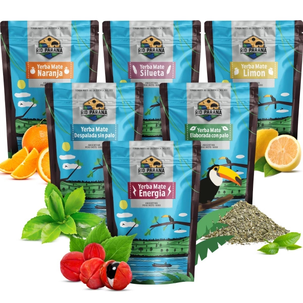 Zestaw Yerba Mate Rio Parana różne rodzaje 6x500g