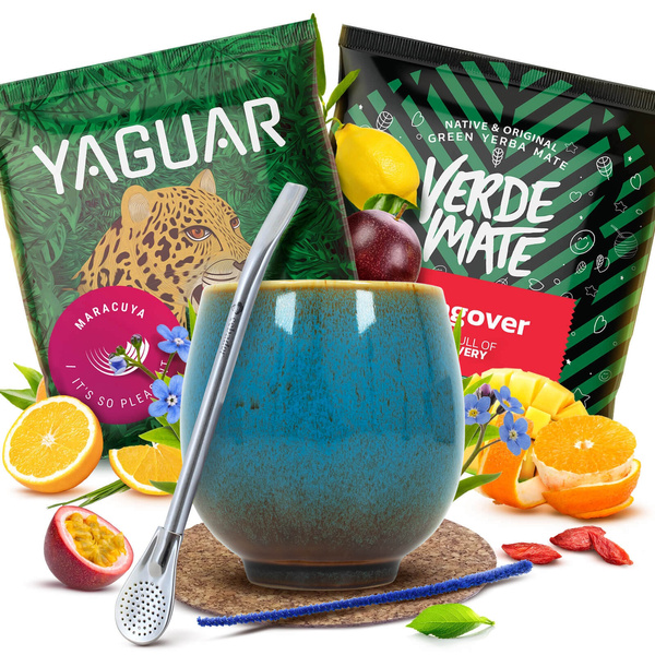 Zestaw yerba mate 2x50g Tykwa + Bombilla