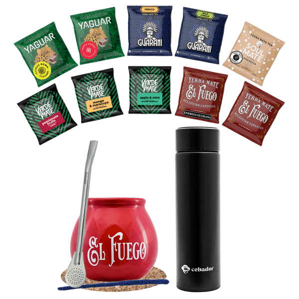 Zestaw startowy Yerba Mate 500g (10x50g) Termos